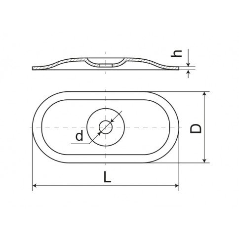 Roofing oval steel washer TMD07